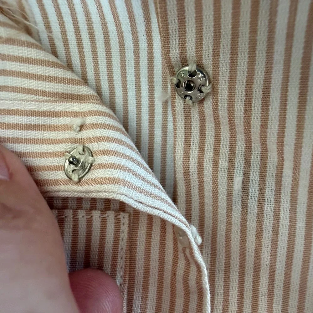 Vintage Ken Mattel Tan White Striped Shirt and Pants PJ Doll Outfit Set 1960s